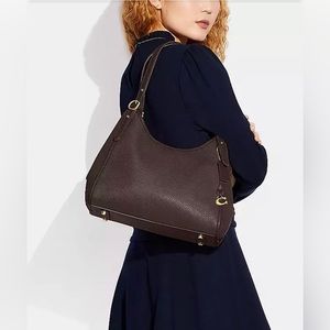 Coach Lori Shoulder Bag.  Dust Bag Included.  Soft Pebble Leather and Suede.